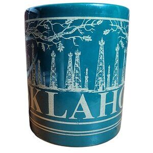 Vintage Lipco Oklahoma Coffee Cup Mug Crack for Display Only Destination Green